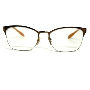 Ray-Ban RB 6345 2732 Bronze Orange CatEye Semi Rimless Eyeglass Frames 52-17-135